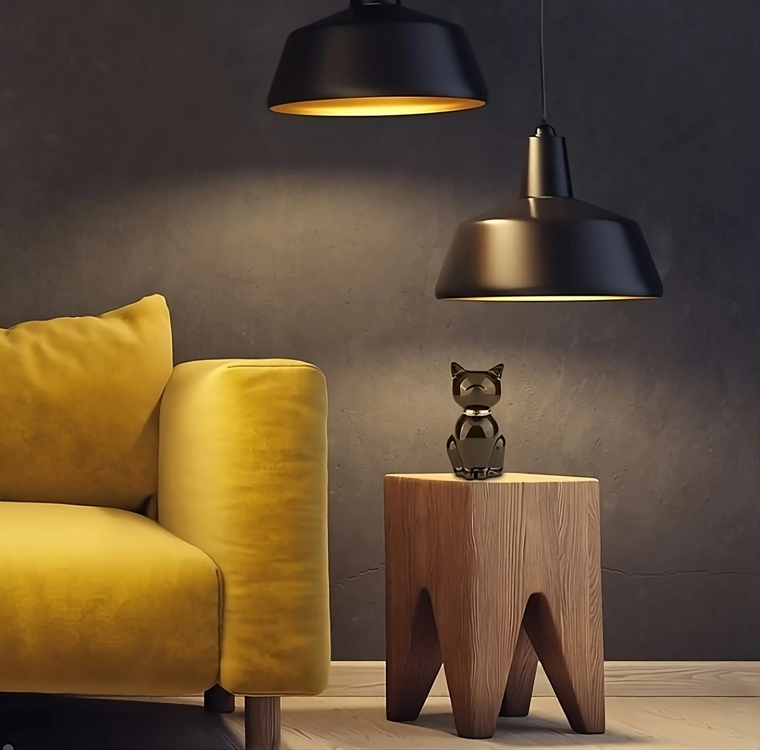 Urn kat Staand - Zwart